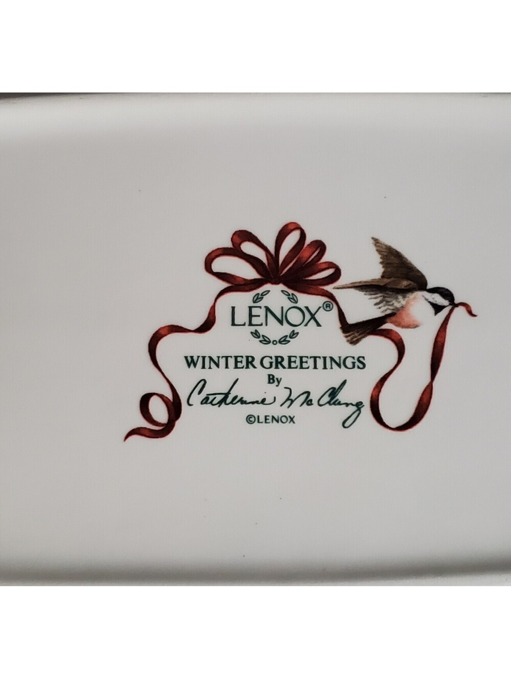 LENOX WINTER GREETINGS EVERYDAY 17" OVAL SERVING PLATTER - Picture 2 of 2